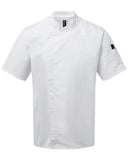 Unisex Zip-Close Short Sleeve Chef's Coat