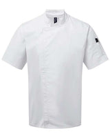 Unisex Zip-Close Short Sleeve Chef's Coat