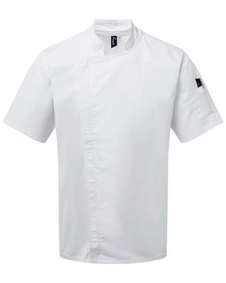 Unisex Zip-Close Short Sleeve Chef's Coat