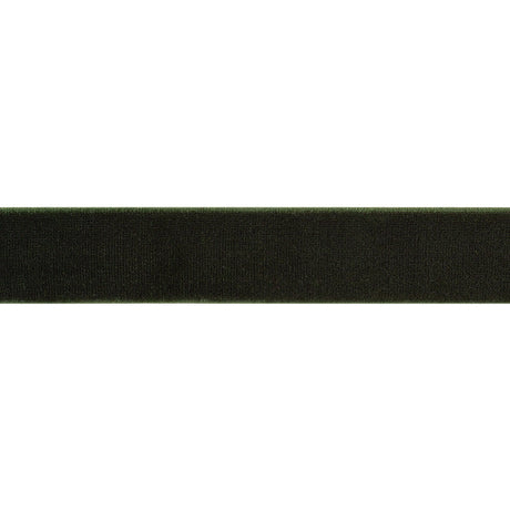 Stretch Velvet Ribbon Trim Made in Italy - 0.875" - Forest Green - Gislaine Collection