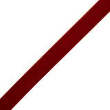 Stretch Velvet Ribbon Trim Made in Italy - 0.625" - Deep Red - Gislaine Collection