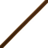 Stretch Velvet Ribbon Trim Made in Italy - 0.25" - Brown - Gislaine Collection