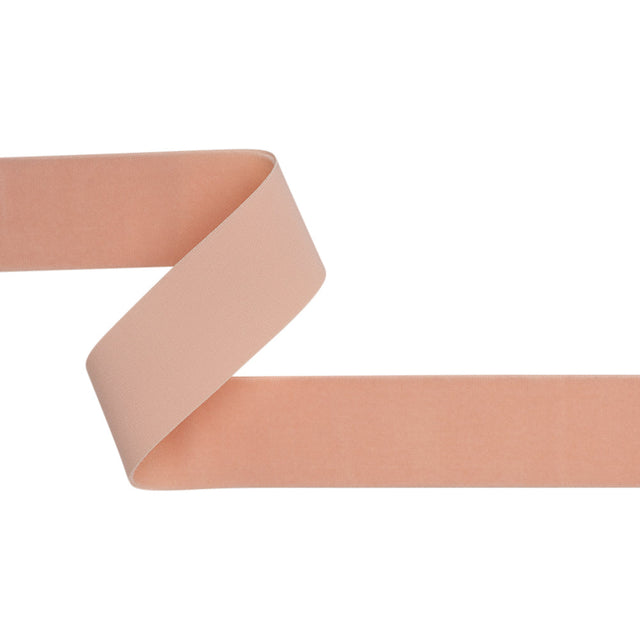 Stretch Velvet Ribbon Trim Made in Italy - 1.5" - Light Pink - Gislaine Collection
