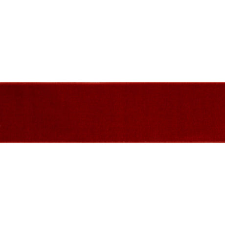 Stretch Velvet Ribbon Trim Made in Italy - 1.5" - Deep Red - Gislaine Collection