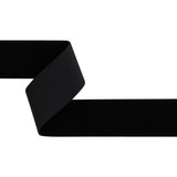 Stretch Velvet Ribbon Trim Made in Italy - 2" - Black - Gislaine Collection