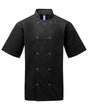Unisex Ten-Studded Front Short Sleeve Chef Coat