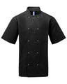 Unisex Ten-Studded Front Short Sleeve Chef Coat