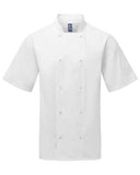 Unisex Ten-Studded Front Short Sleeve Chef Coat