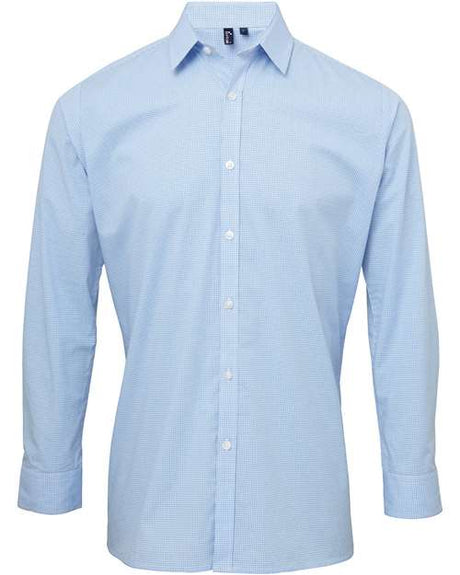 Men's Microcheck Gingham Cotton Shirt