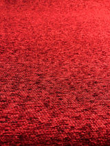 Ruby Red Heavy Solid Chenille Backed Upholstery Fabric - Ruby Red Solid, 56" Width (1 Yard)