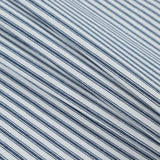 Ruth Navy and White Ticking Striped Cotton Twill