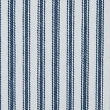 Ruth Navy and White Ticking Striped Cotton Twill