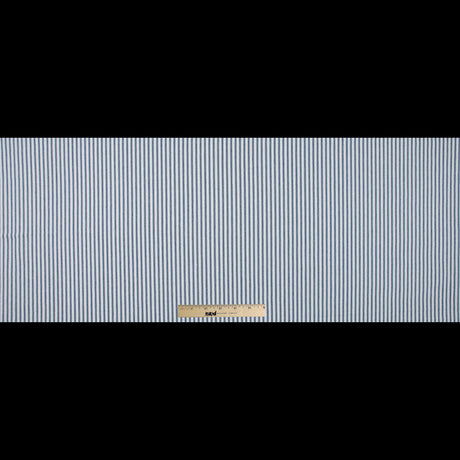 Ruth Navy and White Ticking Striped Cotton Twill