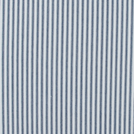 Ruth Navy and White Ticking Striped Cotton Twill