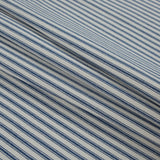 Ruth Vintage Ink and Beige Ticking Striped Cotton Twill