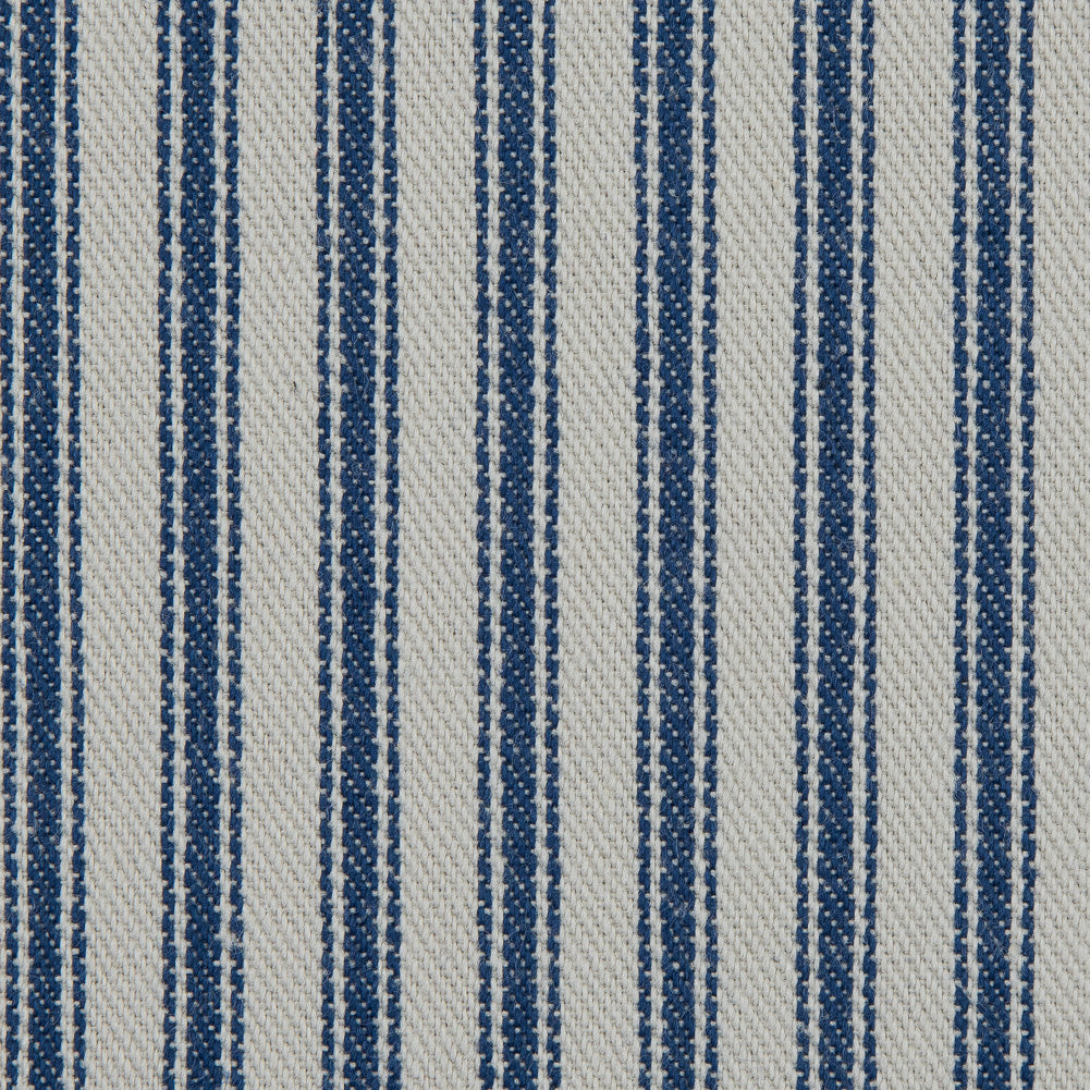 Ruth Vintage Ink and Beige Ticking Striped Cotton Twill