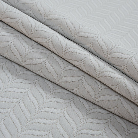 Gray Foliage Quilted Matelasse