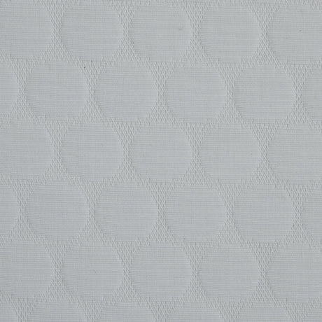 White Circular Quilted Upholstery Woven