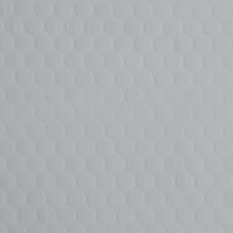 White Circular Quilted Upholstery Woven