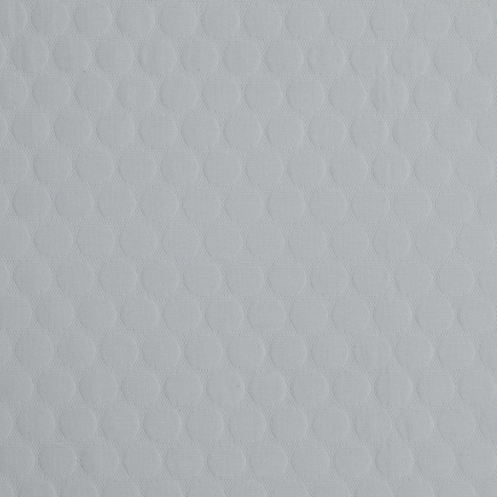White Circular Quilted Upholstery Woven