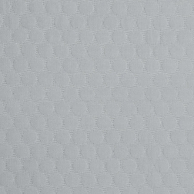 White Circular Quilted Upholstery Woven