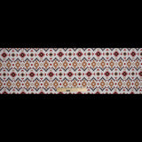 Red and Mustard Geometric Printed Brushed Canvas