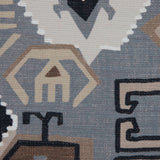 Beige and Gray Aztec Printed Brushed Canvas