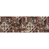 Brown and Green Aztec Printed Brushed Canvas