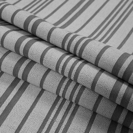 Gray Barcode Striped Polyester Woven