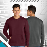 Next Level® Santa Barbara Pocket Crewneck Long Sleeve Sweatshirt