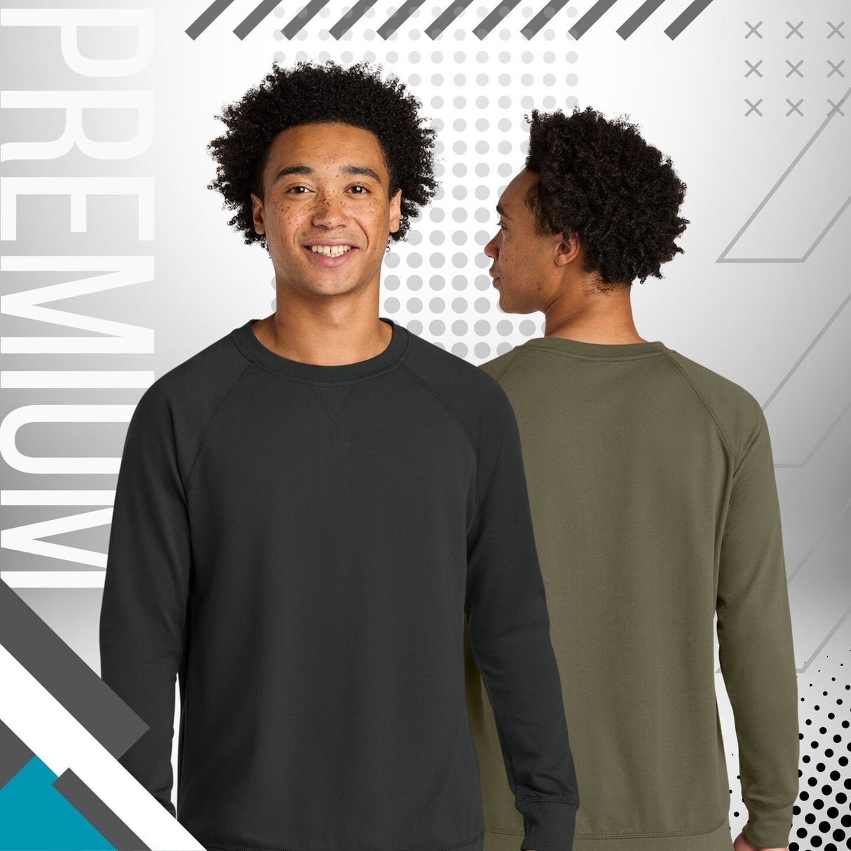 Next Level® Unisex Laguna Raglan Crewneck Long Sleeve Sweatshirt