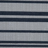 Navy Blazer and Beige Barcode Striped Polyester Woven