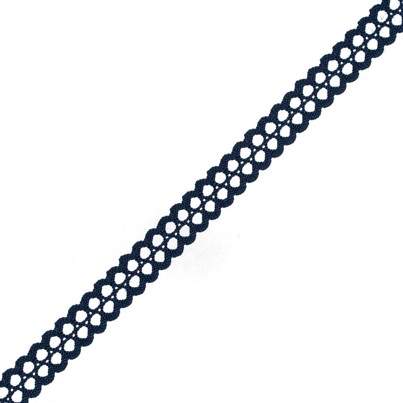 Navy European Crochet Trim - 0.75"