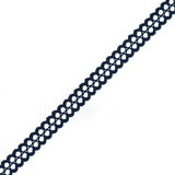 Navy European Crochet Trim - 0.75"