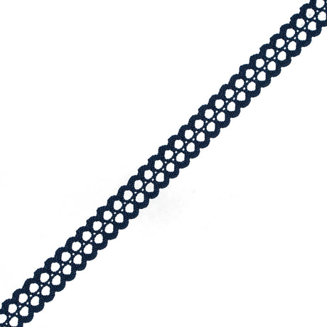 Navy European Crochet Trim - 0.75"