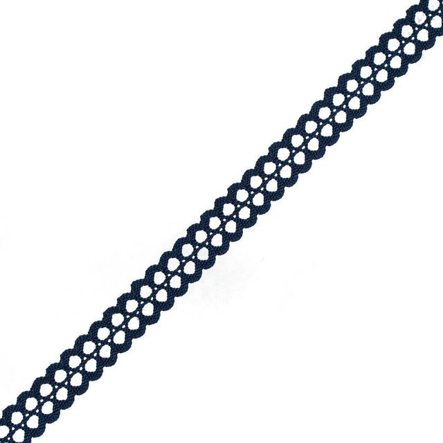 Navy European Crochet Trim - 0.75"