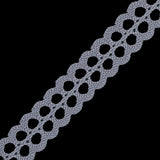 Gray European Crochet Trim - 0.75"