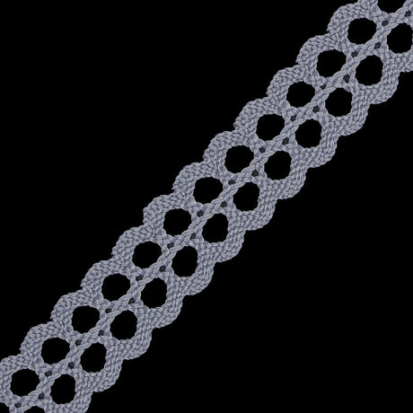 Gray European Crochet Trim - 0.75"
