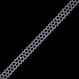 Gray European Crochet Trim - 0.75"