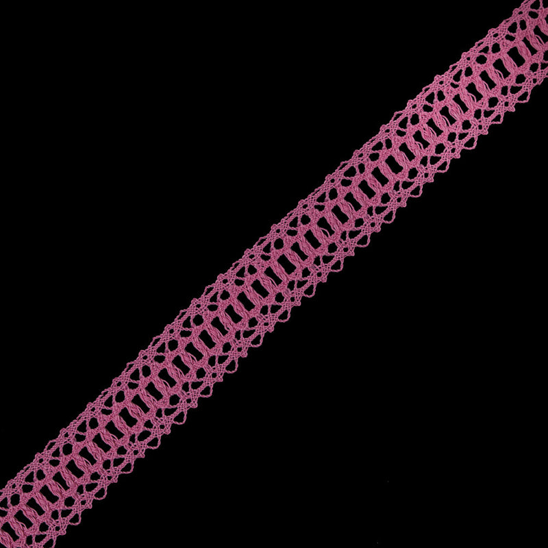 Pink European Crochet Trim - 1.25"