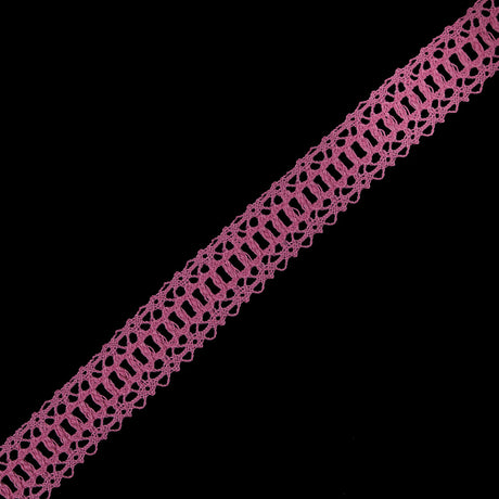 Pink European Crochet Trim - 1.25"