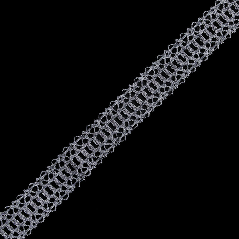 Light Silver European Crochet Trim - 1.25"