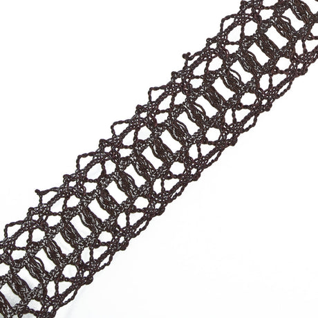 Brown European Crochet Trim - 1.25"