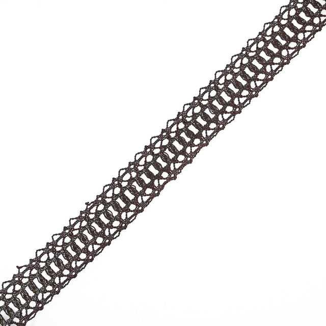 Brown European Crochet Trim - 1.25"