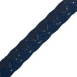Navy Two-Tone European Crochet Trim - 1"