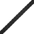 Black Two-Tone European Crochet Trim - 1"