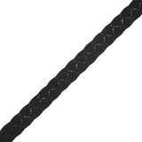 Black Two-Tone European Crochet Trim - 1"
