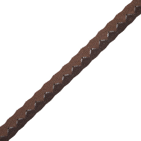 Brown Two-Tone European Crochet Trim - 1"