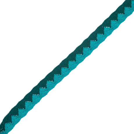 Green Two-Tone European Crochet Trim - 1"