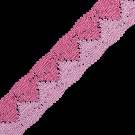 Pink Two-Tone European Crochet Trim - 1"